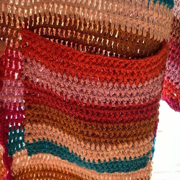 XiRENA Arlet Dream State long sleeve midi crochet cardigan cotton stripes XS - Picture 14 of 17